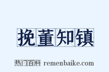 挽董知镇是什么意思的图片